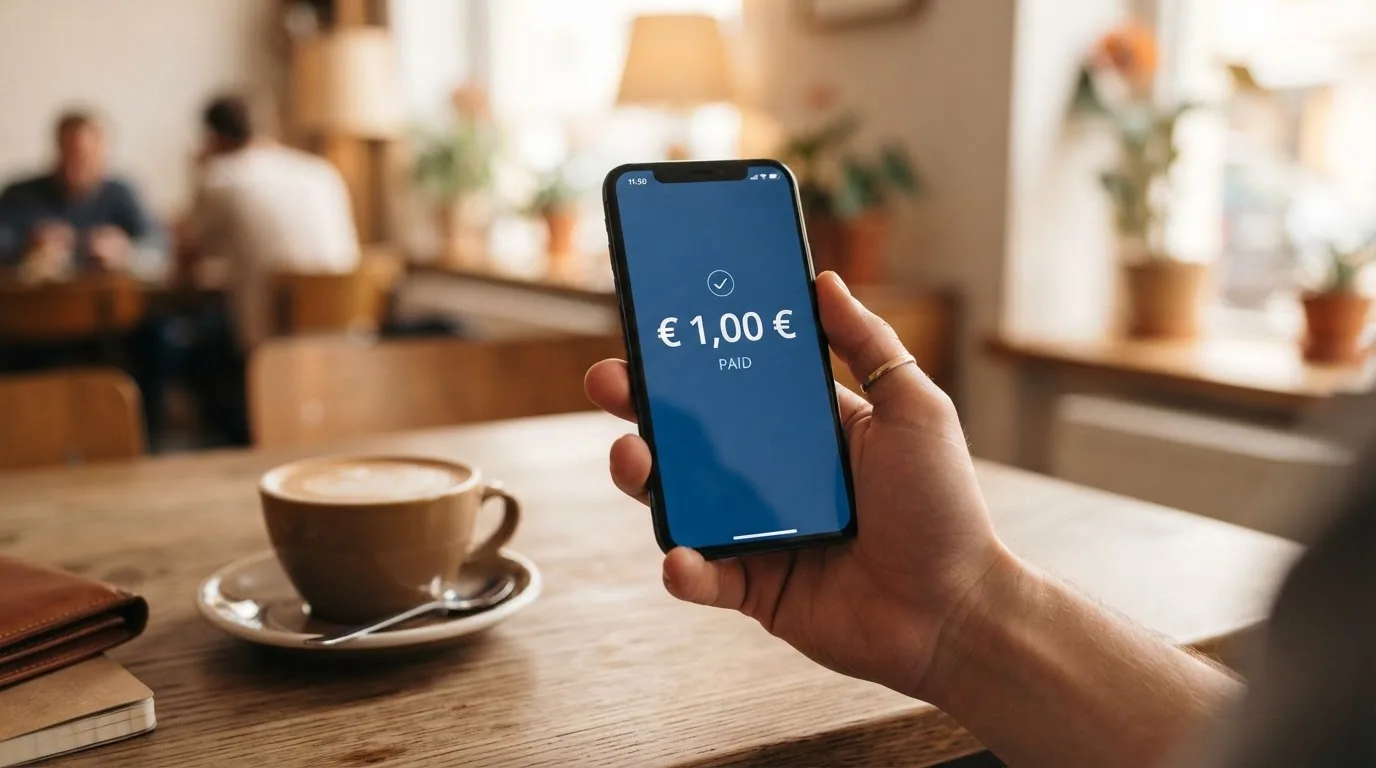 Teléfono móvil mostrando la pantalla de pago con Bizum en un casino online