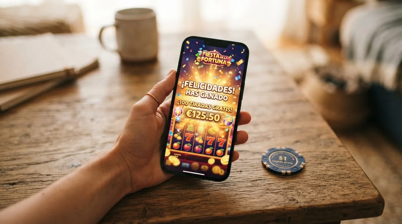 Una ruleta de la fortuna con el texto «100 tiradas gratis» y el logotipo de Paysafecard integrado en la escena
