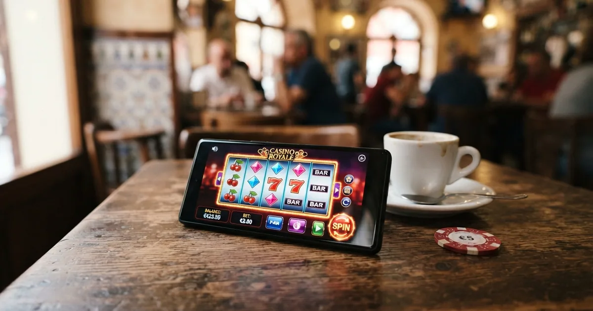 Pantalla de un casino online español mostrando la opción de depósito mínimo de 5 euros