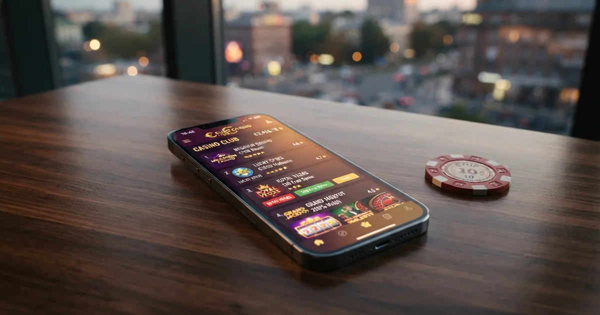 Pantalla de la app MuchBetter mostrando un saldo en euros junto al logo de casinos online compatibles