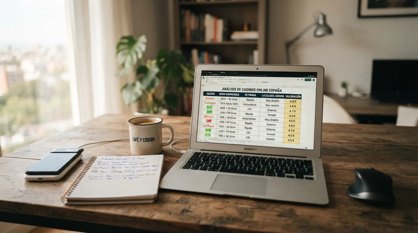 Tabla con los logotipos y datos clave de los diez casinos analizados