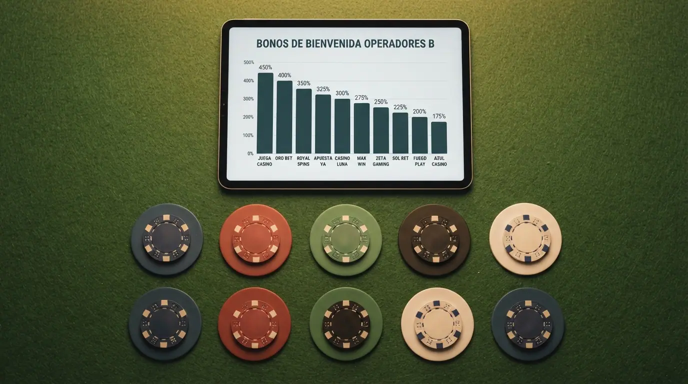 Una tabla comparativa con fichas de casino y el logotipo de Bitcoin Cash sobre la mesa de juego