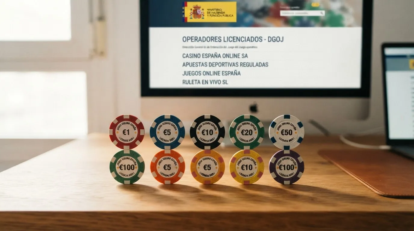 Una cuadrícula con los logotipos de los diez operadores destacados con licencia española, ordenados bajo el sello de la DGOJ