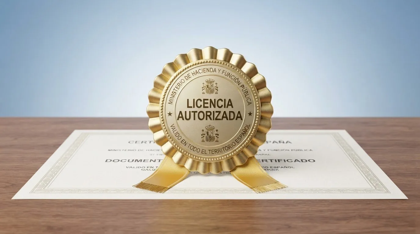 Captura del registro público de licencias de la DGOJ en ordenacionjuego.es mostrando los datos de un operador autorizado con dominio .es