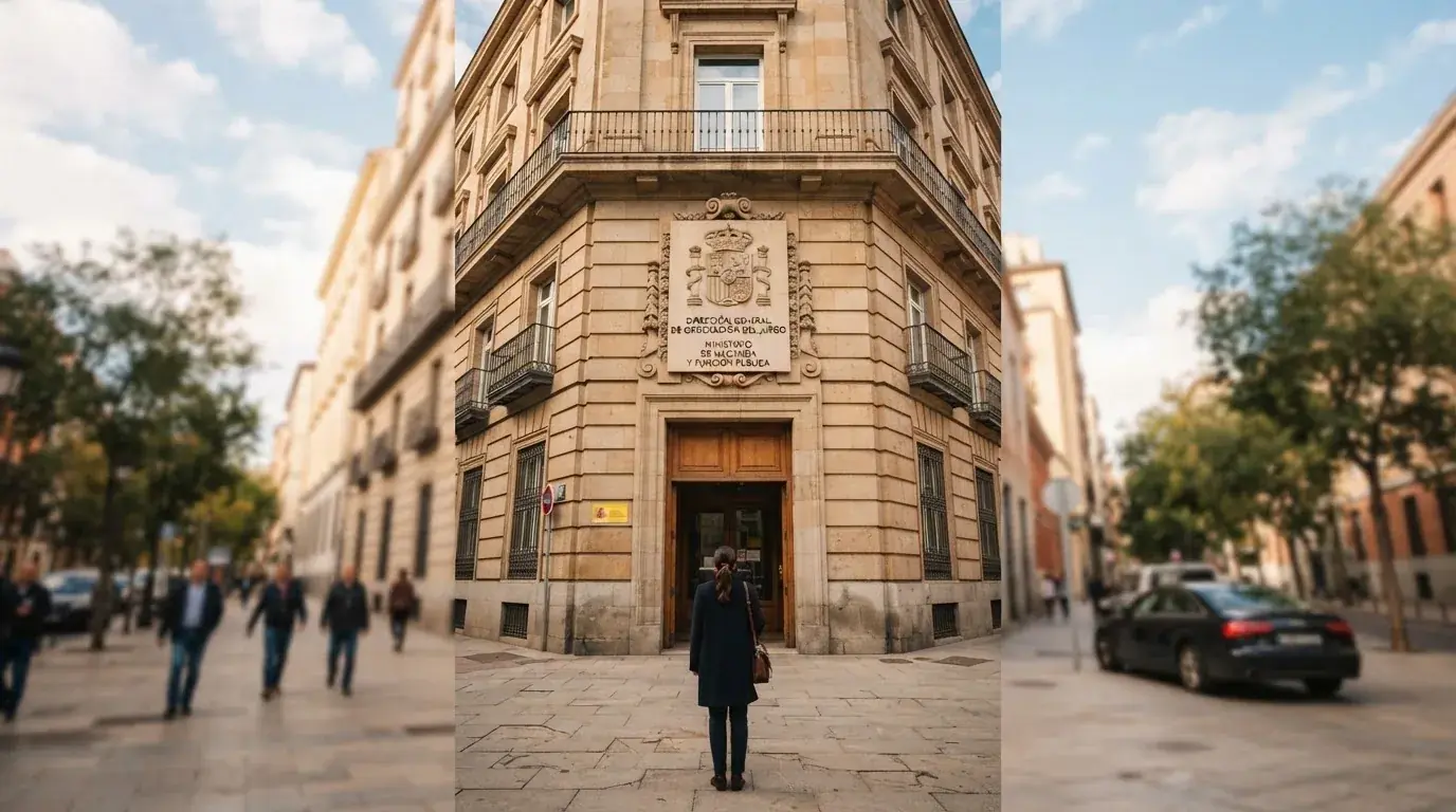 La fachada de la sede de la DGOJ en Madrid con el escudo institucional visible